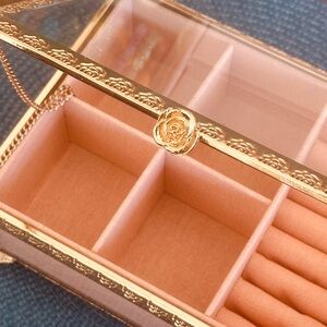 Cynthia Rowley Gold and Pink Jewelry Box